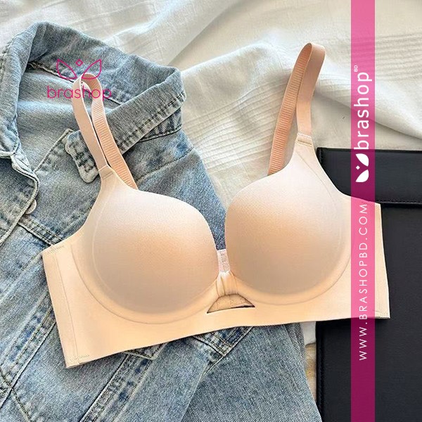 Spliced ​​hollow Markless Underwear Lifting Small Breasts To Make You Look Comfortable for Women's Bra Without Steel Rings