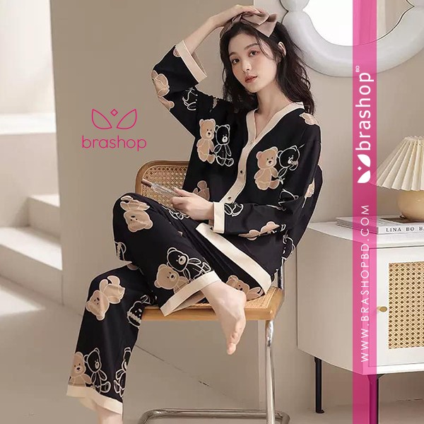 Spring and Autumn Long-sleeved Casual Pajama Sets